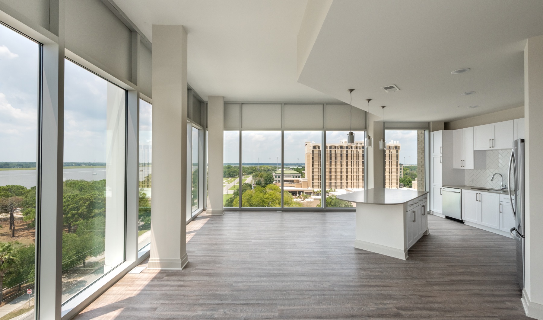 Floor To Ceiling Views interior of apartment with floor to ceiling windows