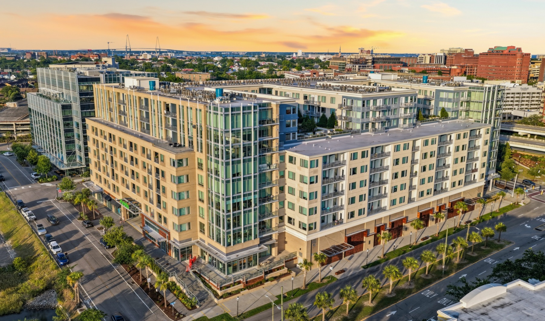 Exterior view of 10 WestEdge apartments in Charleston, SC