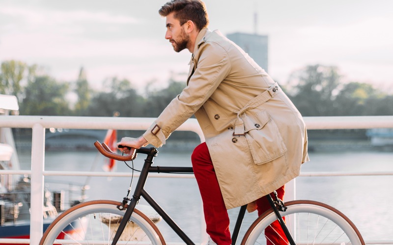 Man on bicycle 